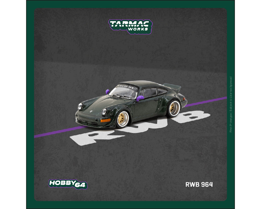 (COMING SOON) Tarmac Works 1:64 RWB 964 – Green – Hobby64