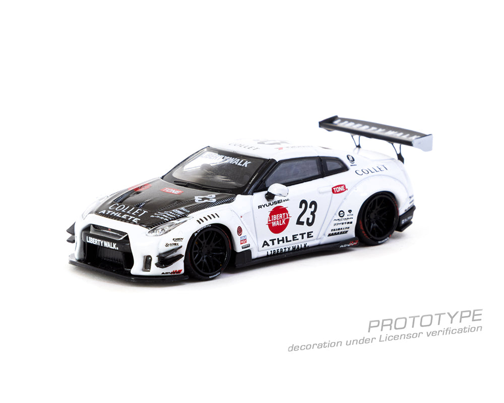 (COMING SOON) Tarmac Works 1:64 LB-WORKS NISSAN GT-R R35 type 2 With Oil Can – White