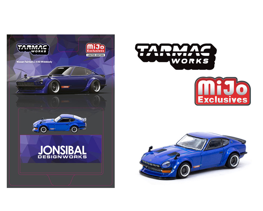 (COMING SOON) Tarmac Works 1:64 Nissan Fairlady Z S30 Widebody By Jon Sibal – Blue MiJo Exclusives