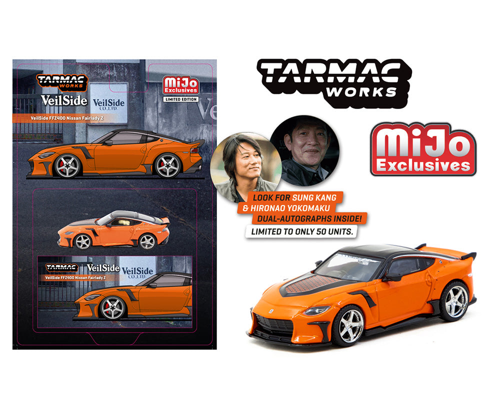 Tarmac Works 1:64 Nissan VeilSide FFZ400 Fairlady Z – Orange – Global64 MiJo Exclusives Limited Edition
