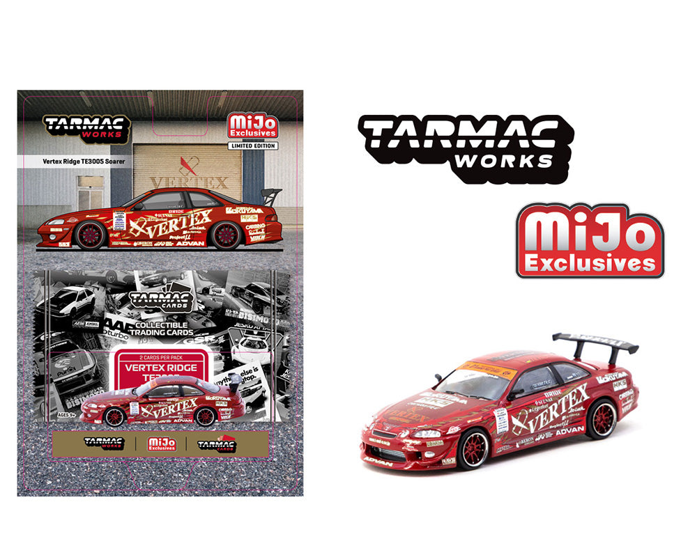 (COMING SOON) Tarmac Works 1:64 Vertex Ridge TE3005 Soarer with Trading Card – Red – Global64 – MiJo Exclusives