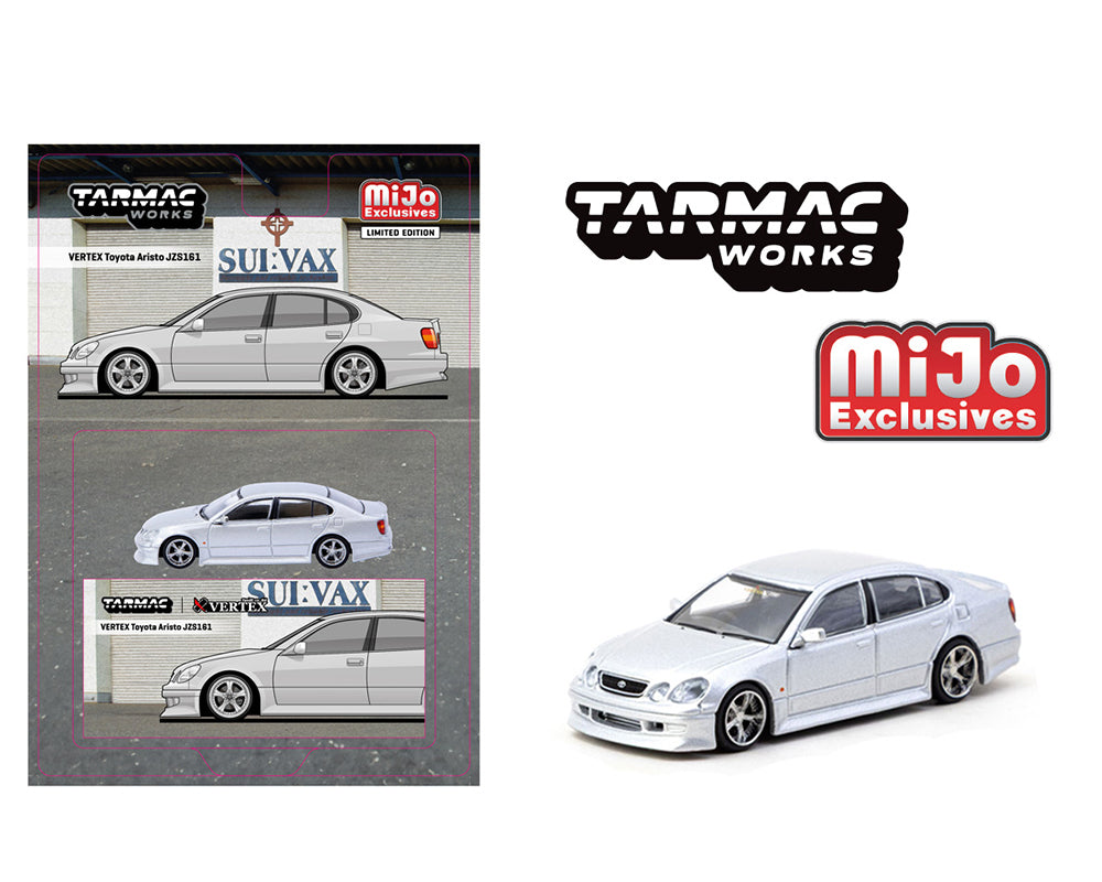 (COMING SOON) Tarmac Works 1:64 VERTEX Toyota Aristo JZS161 – Silver – Global64 – MiJo Exclusives