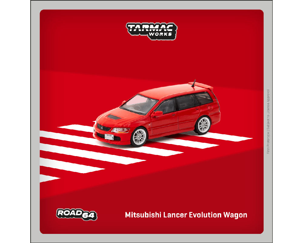 Tarmac Works 1:64 Mitsubishi Lancer Evolution Wagon – Red- Road64