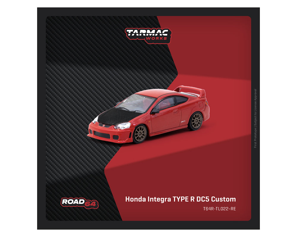 (COMING SOON) Tarmac Works 1:64 Honda Integra TYPE R DC5 Custom – Red – Road64