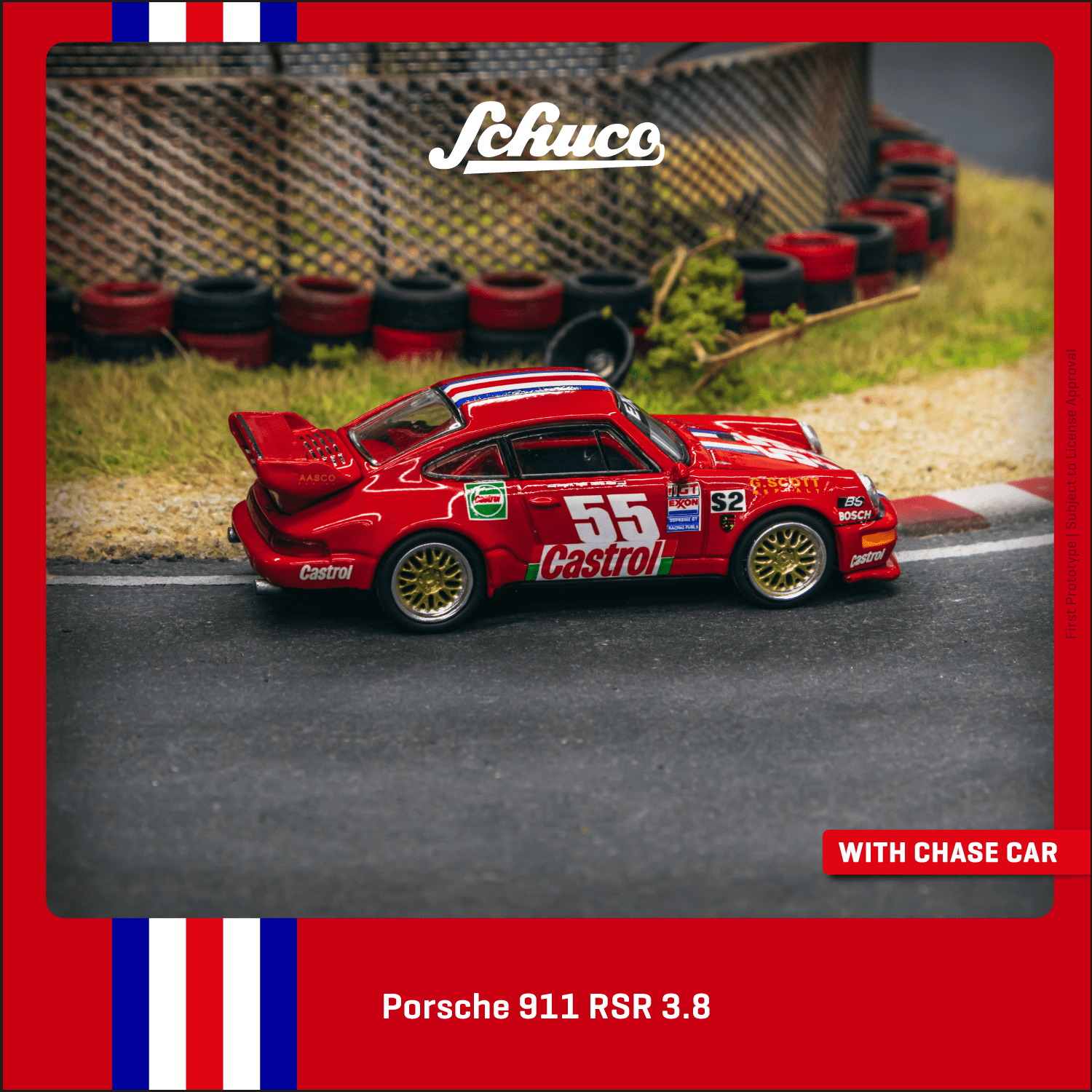 Tarmac Works 1/64 SCHUCO PORSCHE 911 RSR 3.8 - CASTROL