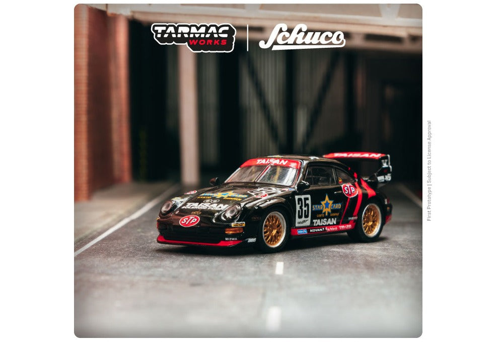 Tarmac Works 1:64 Schuco Porsche 911 (993) GT2 JGTC Taisan Starcard