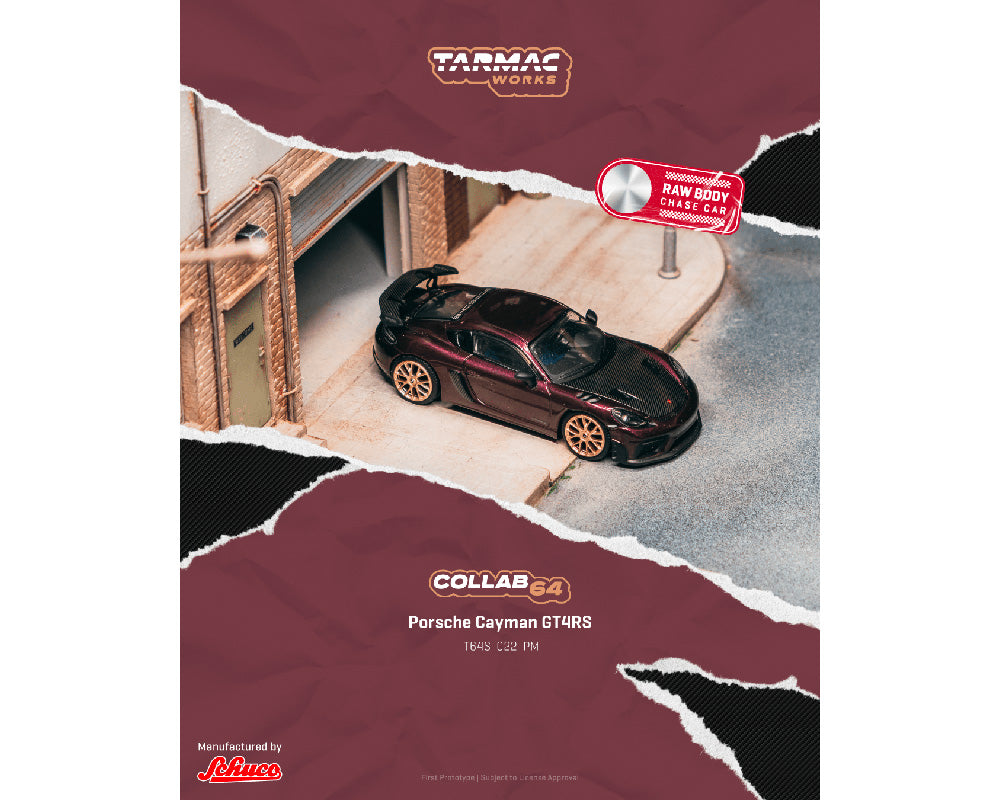 (COMING SOON) Tarmac Works 1:64 Porsche Cayman GT4RS – Amethyst Metallic – Collab64
