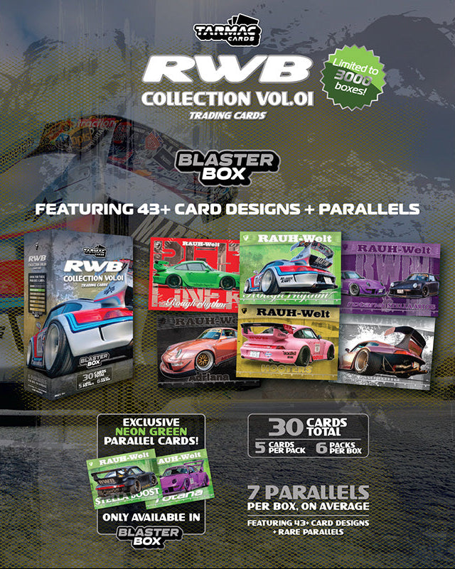 Tarmac Cards RWB Collection Collectible Trading Cards Blaster Box Vol. 01