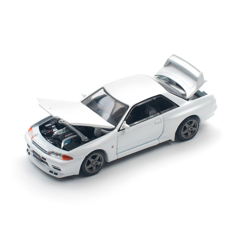 POP RACE 1/64 NISSAN SKYLINE GT-R R32 CRYSTAL WHITE
