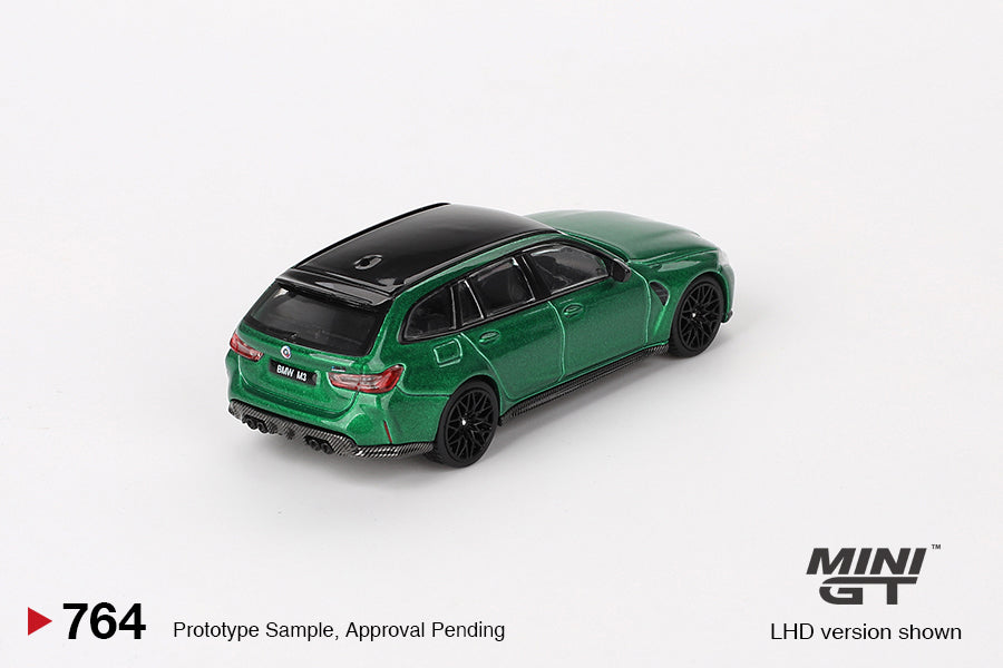 (COMING SOON) MINI GT 1/64 BMW M3 Competition Touring Isle of Man – Green Metallic – MiJo Exclusives