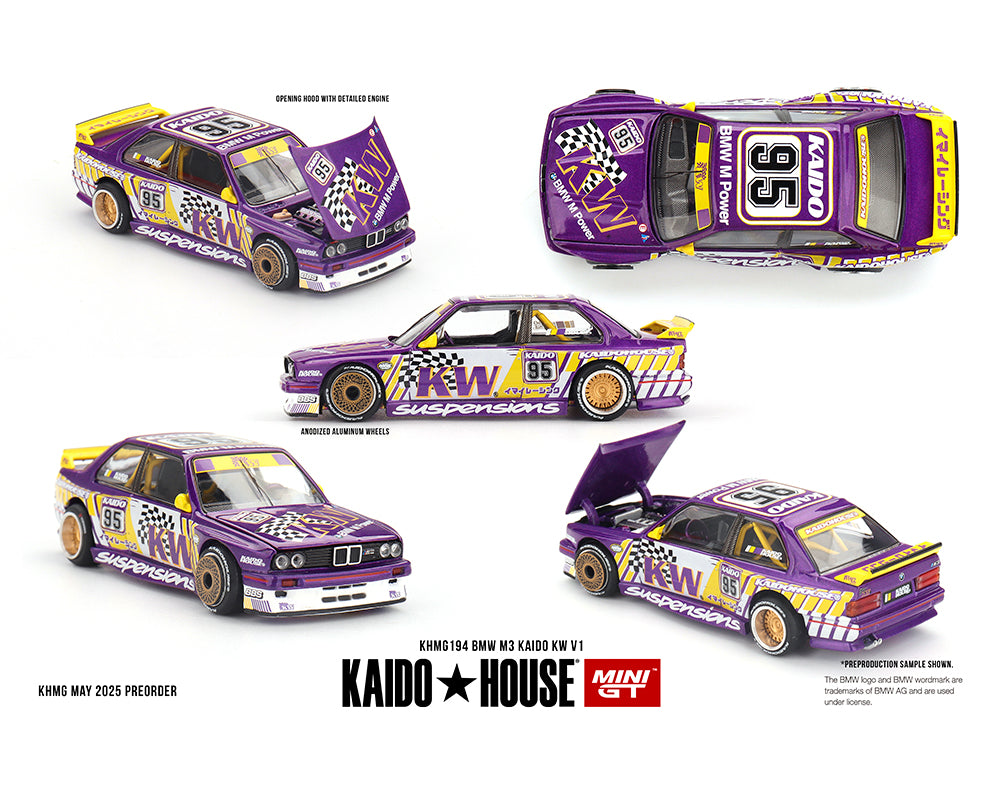 (COMING SOON) Kaido House x Mini GT 1:64 BMW M3 Kaido KW V1 – Purple