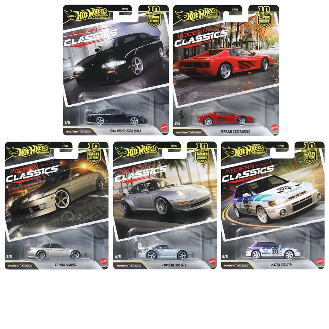 Hot Wheels 1:64 Car Culture 10th Anniversary 2026 S Case – Modern Classics (+HOBBY PROTECT CASE)