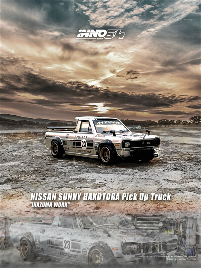 INNO64 1/64 NISSAN SUNNY HAKOTORA PICK UP TRUCK "INAZUMA WORK"