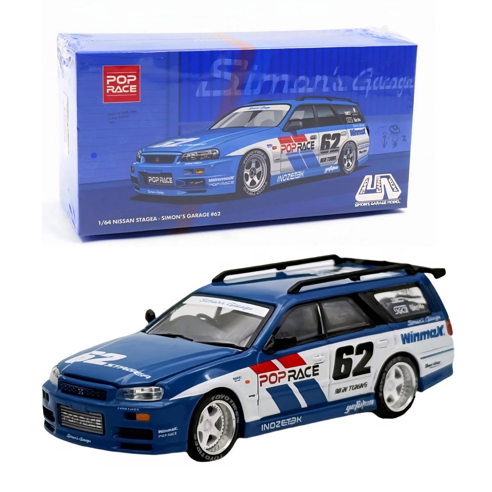 POP RACE 1/64 Nissan Stagea Simon’s Garage