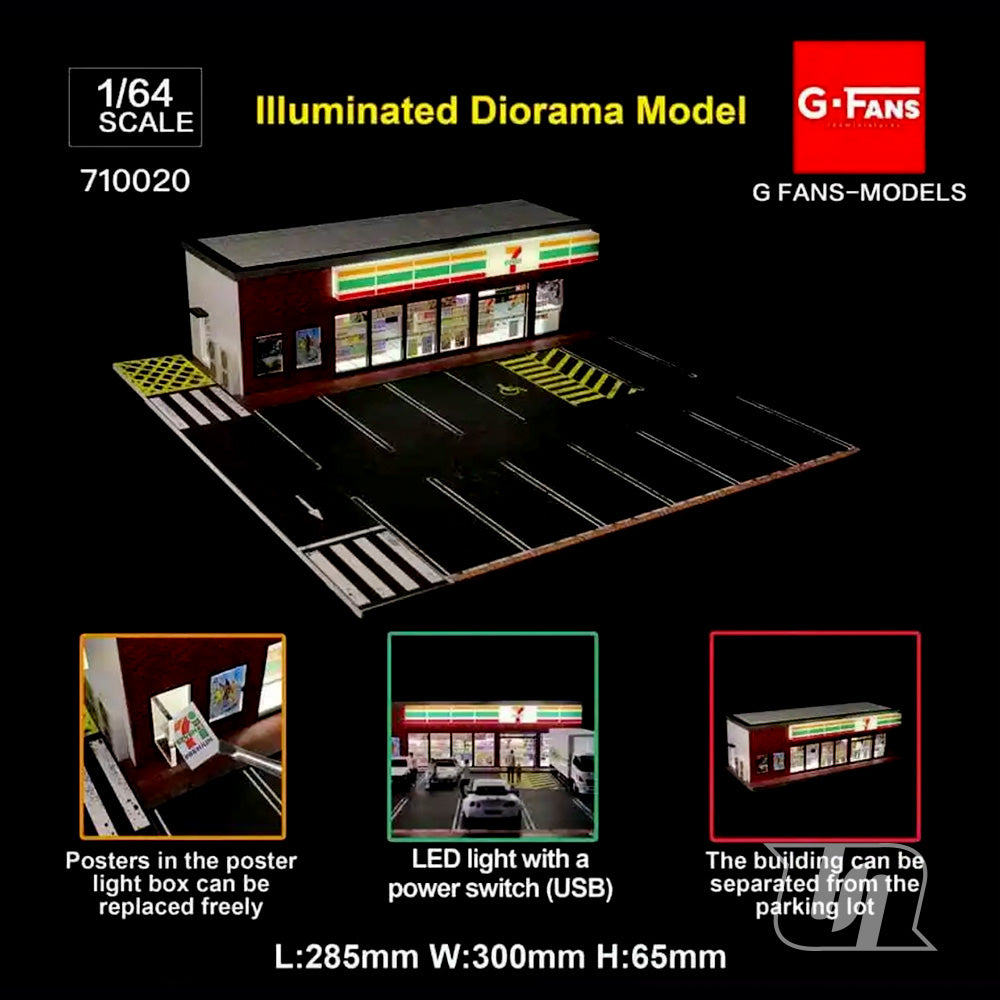 G.FANS 1/64 7ELEVEN DIORAMA