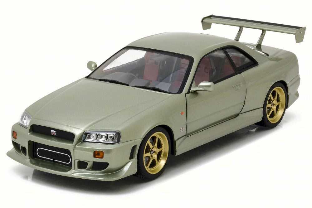 GREENLIGHT 1/18 1999 Nissan Skyline GT-R R34 Millennium Jade