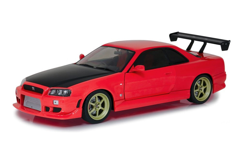 GREENLIGHT 1/18 1999 Nissan Skyline GT-R R34 Red & Black