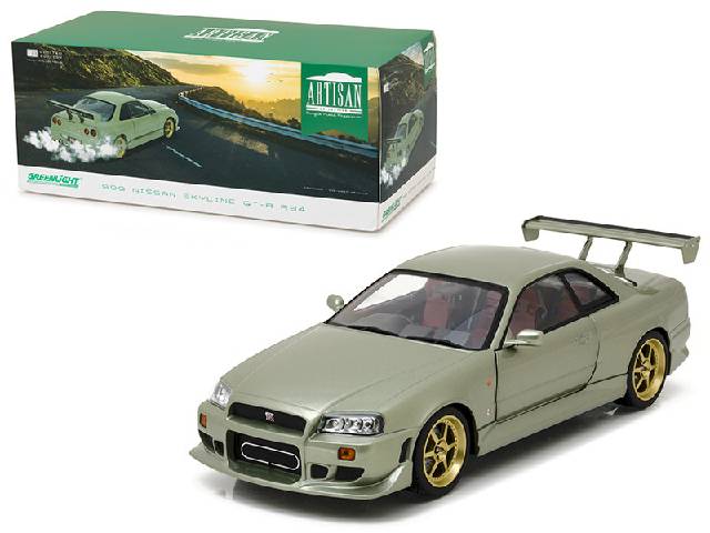 GREENLIGHT 1/18 1999 Nissan Skyline GT-R R34 Millennium Jade