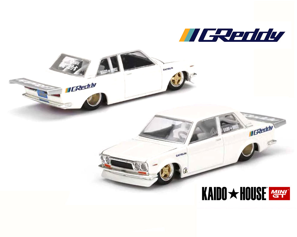 Kaido House 1/64 Datsun 510 Pro Street V1 Greddy White 016 – Unhinged  Diecast