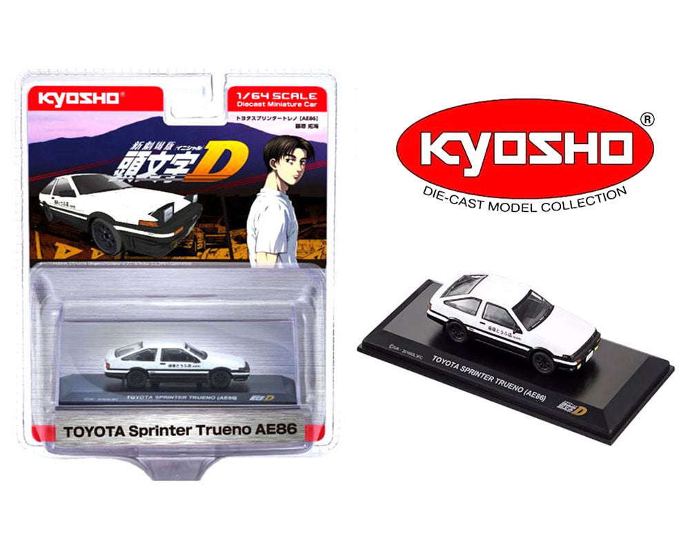 (PRE ORDER) Kyosho 1:64 Initial D Toyota Sprinter Trueno AE86 – White – Limited Edition