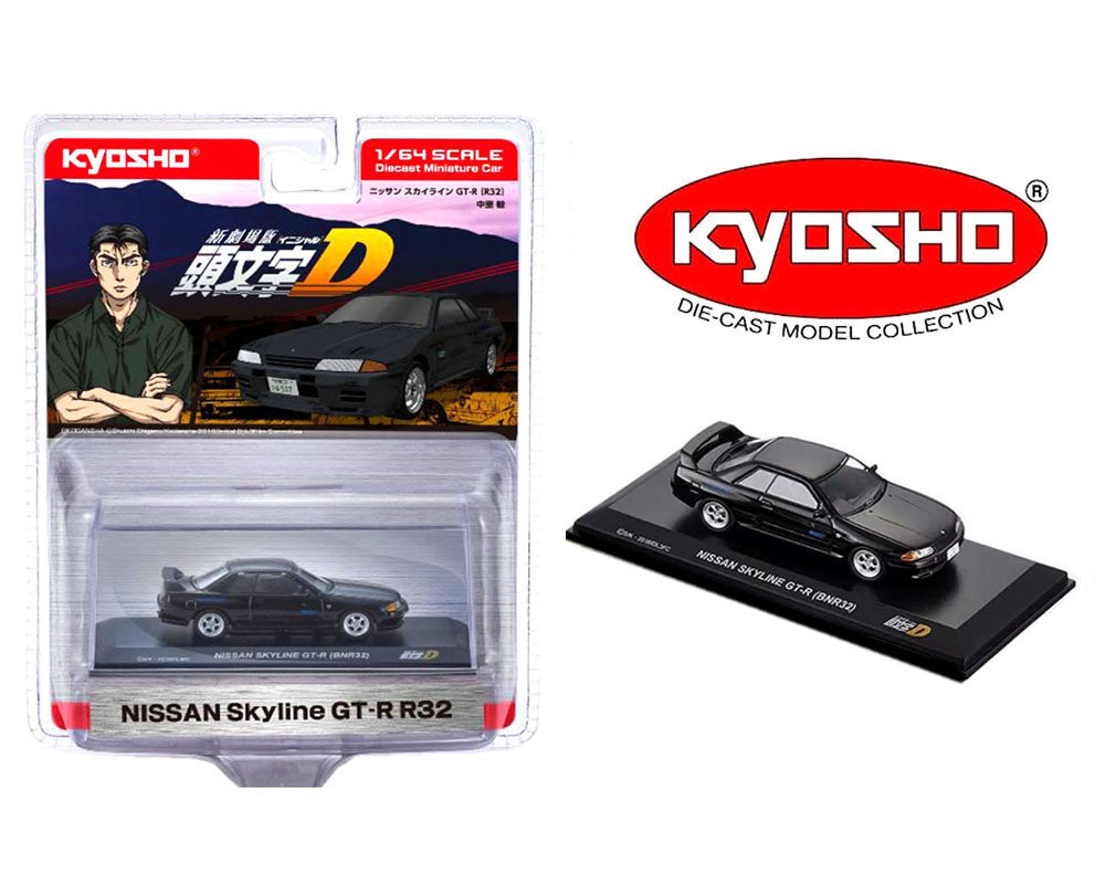 (PRE ORDER) Kyosho 1:64 Initial D Nissan Skyline GT-R (BNR32) – Black – Limited Edition