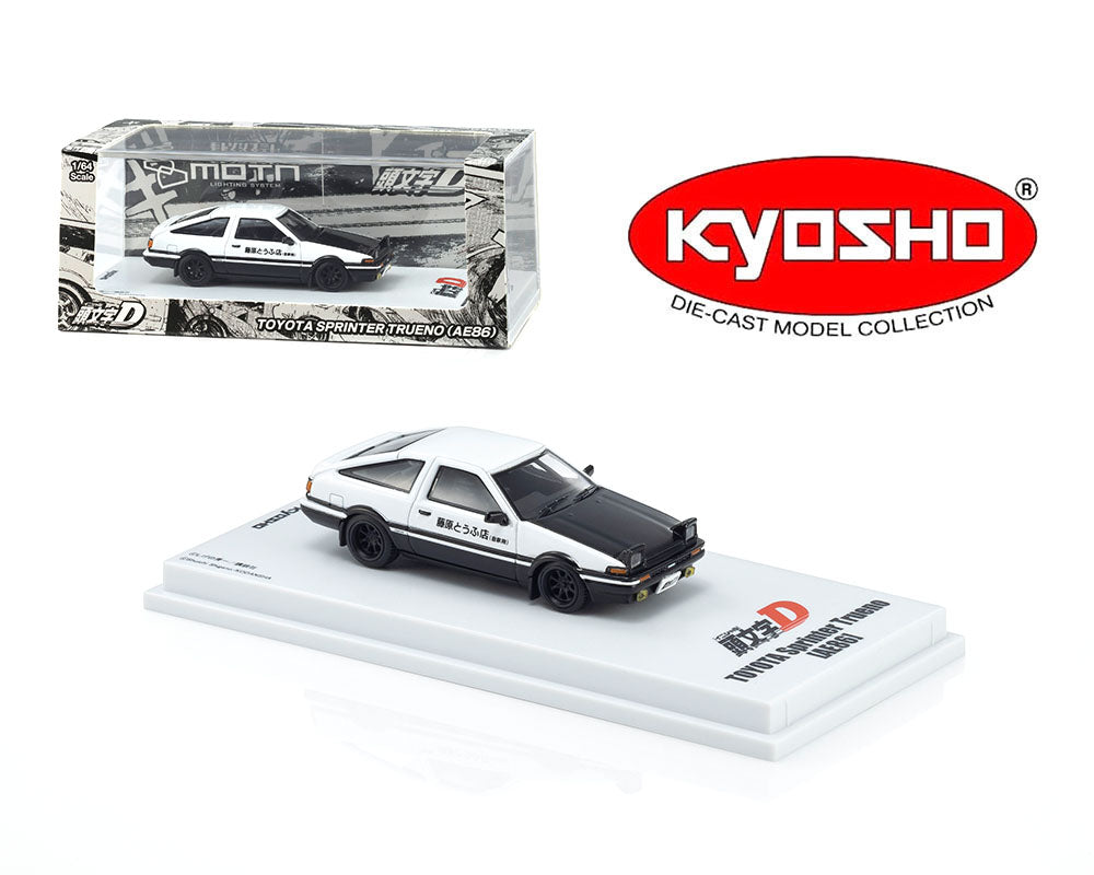 (COMING SOON) Kyosho 1:64 Initial D Toyota Trueno (AE86) with LED MOTN Base Compatible – Limited Edition