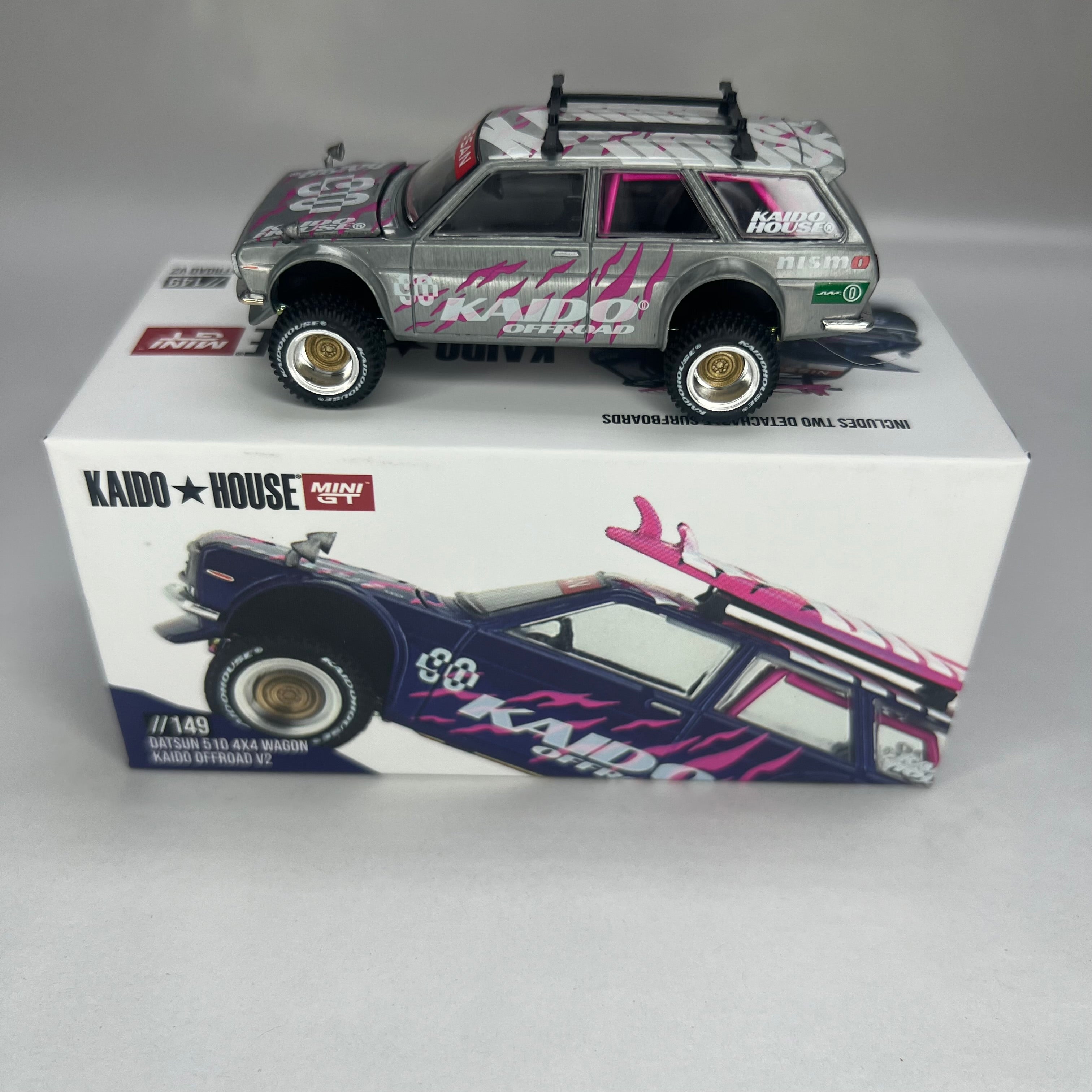 MINI GT 街道ハウス DATSUN 510 WAGON 4X4 チェイス CHASE Mini GT x