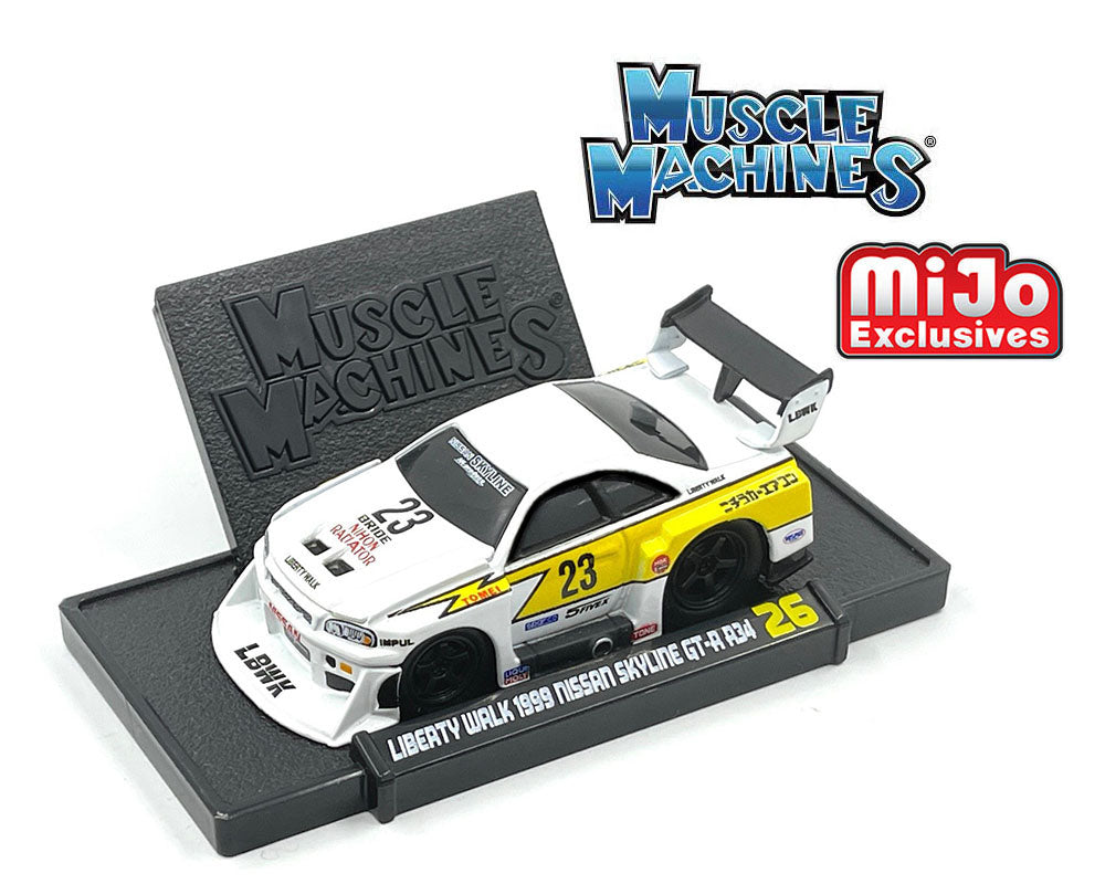 Muscle Machines 1:64 LBWK Nissan GT-R R34 Super Silhouette Skyline – W ...
