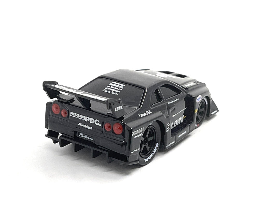 (PRE ORDER) Muscle Machines 1:64 LBWK 1999 Nissan Skyline GT-R R34 – Black – Liberty Walk – Mijo Exclusives