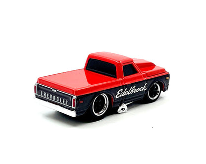 Muscle Machines 1:64 1972 Chevrolet C-10 Pick Up Edelbrock Limited Edition – Red with Black – Mijo Exclusives