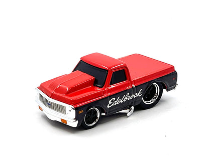 Muscle Machines 1:64 1972 Chevrolet C-10 Pick Up Edelbrock Limited Edition – Red with Black – Mijo Exclusives