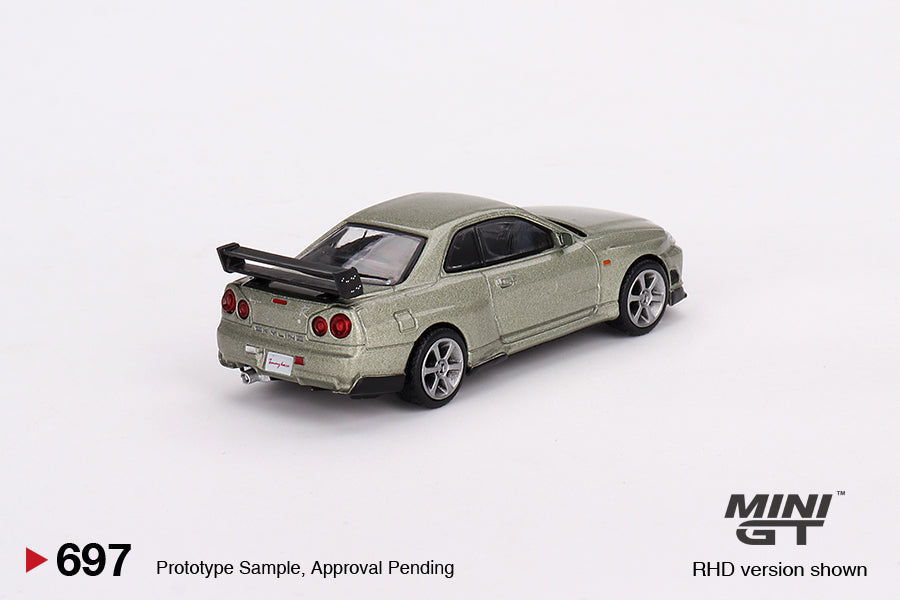 MINI GT 1/64 Nissan Skyline GT-R (R34)Tommykaira R-z Millenium – Jade- MiJo Exclusives