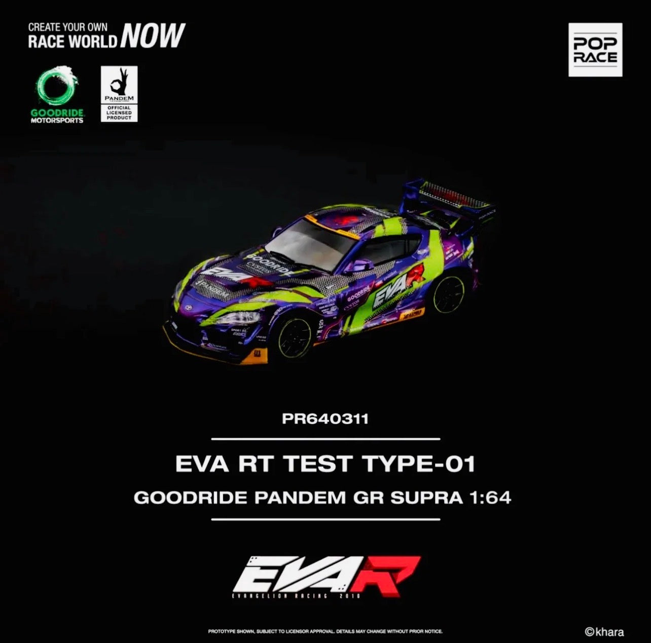 POP RACE 1/64 EVA RT TYPE-01 PANDEMIC GR SUPRA 