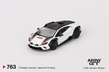 (PRE ORDER) MINI GT 1/64 Lamborghini Huracán Sterrato – Bianco Asopo – MiJo Exclusives