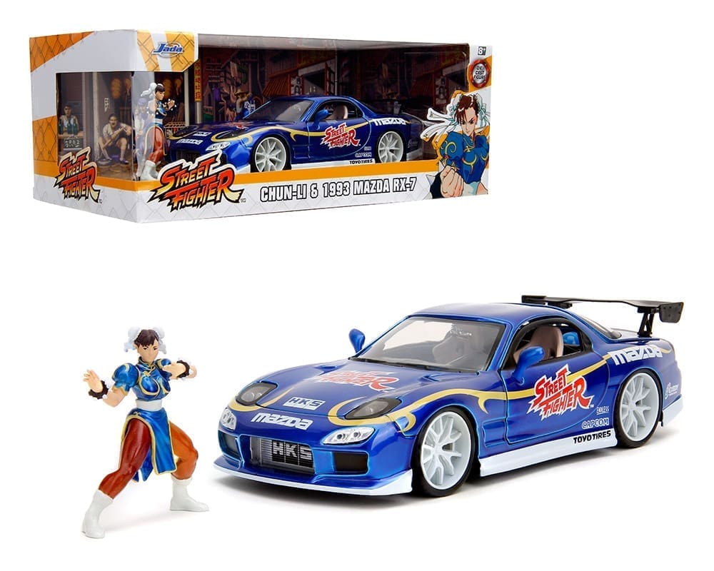 JADA  1/24  HR STREET FIGHTER MAZDA 1993 RX7 WITH CHUN-LI