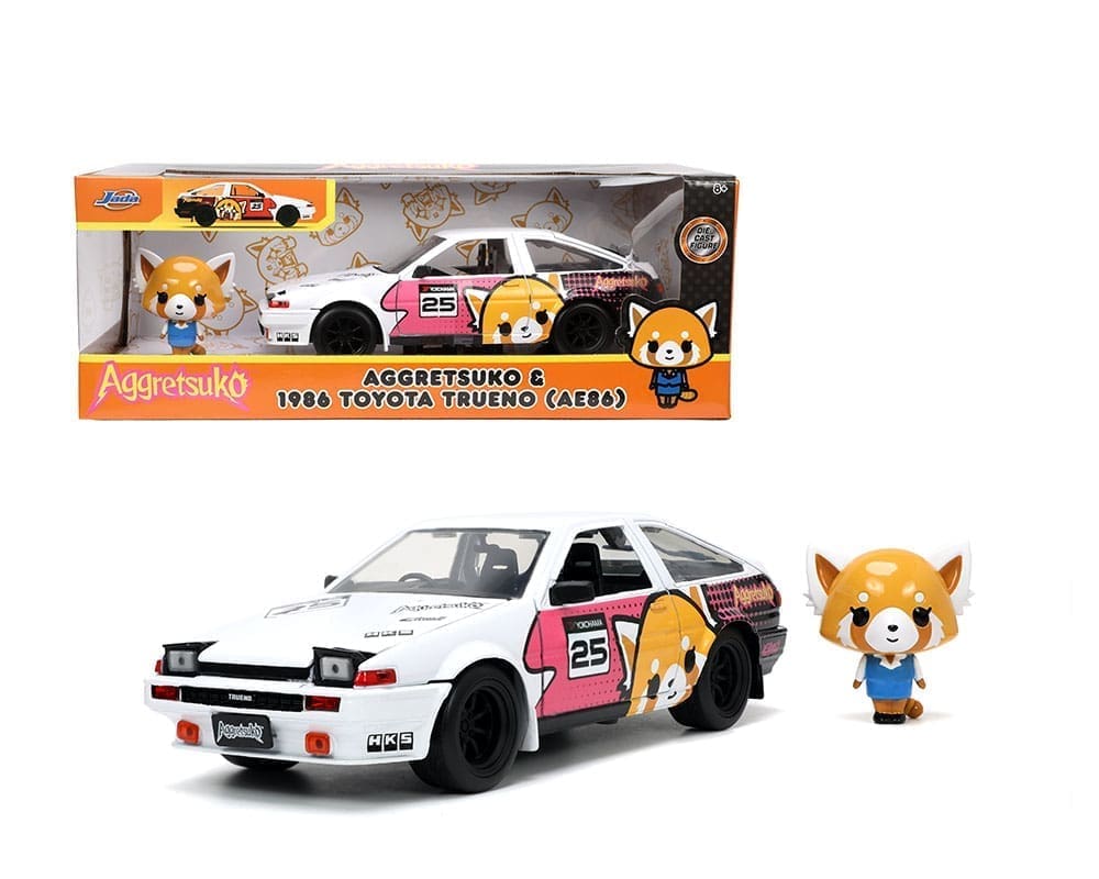 JADA  1/24  HR AGGRETSUKO 1986 TOYOTA TRUENO ITH FIGURE