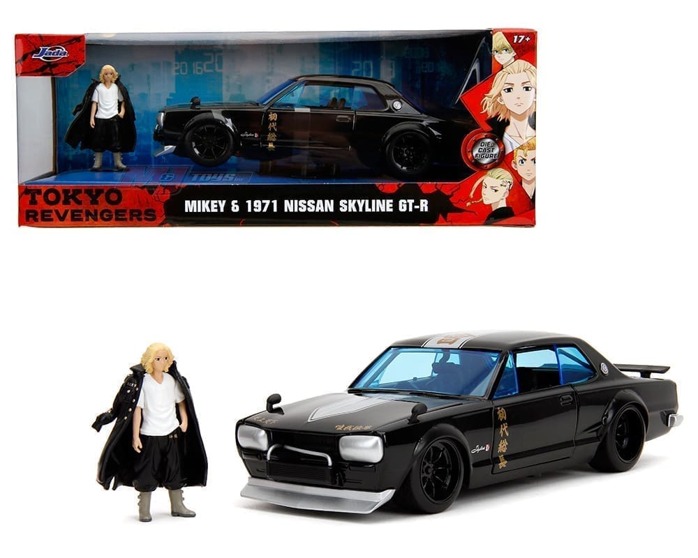 Jada 1:24 1971 Nissan Skyline 2000GT with Mikey Figure – Tokyo Revengers