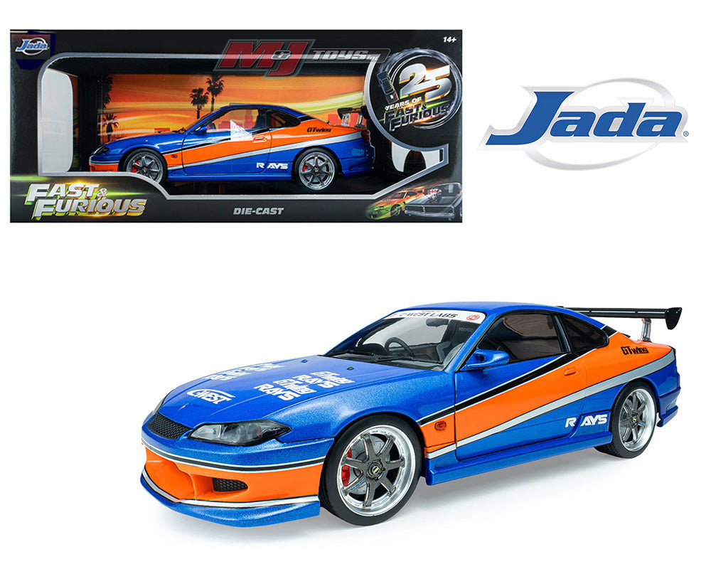 Jada 1:18 Fast &amp; Furious 2002 Nissan Silvia S15 Tokyo Drift – Blue 25th Anniversary