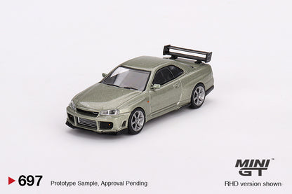 MINI GT 1/64 Nissan Skyline GT-R (R34)Tommykaira R-z Millenium – Jade- MiJo Exclusives