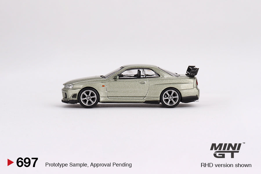 MINI GT 1/64 Nissan Skyline GT-R (R34)Tommykaira R-z Millenium – Jade- MiJo Exclusives