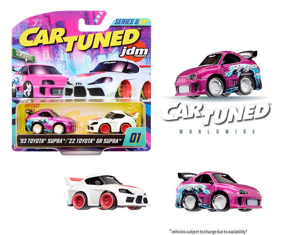 CarTuned 1:64 2-Pack Series 6 “Sick Supras” – 1993 Toyota Supra &amp; 2022 Toyota GR Supra