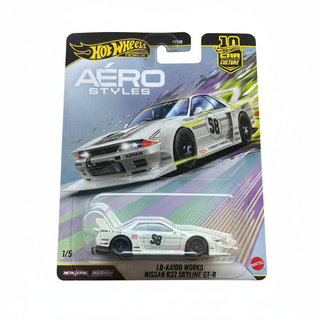 Hot Wheels 1/64 AERO STYLES LB-KAIDO WORKS MISSAN R32 SKYLINE GT-R