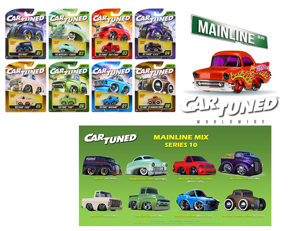 CarTuned 1:64 Series 10 Mainline Assortment of 8 Styles 2026