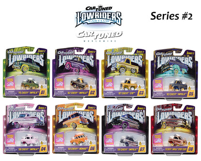 CarTuned™  1:64 Lowriders SHOW GLOW Series 2  8 Styles 2026 – L.E.D. Light Up Chassis cars are sold individualy.