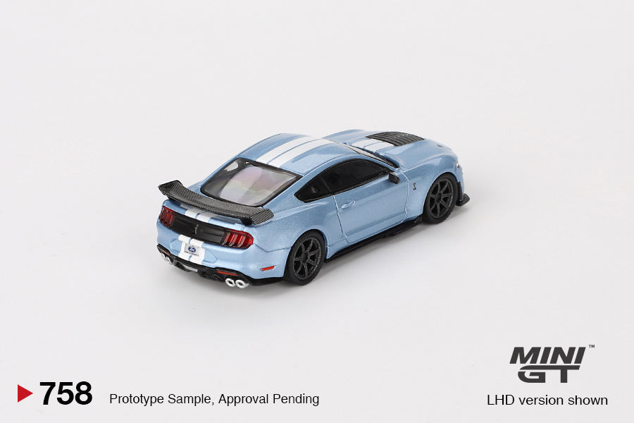(PRE ORDER) MINI GT 1/64 Ford Mustang Shelby GT500 Heritage Edition – blue – MiJo Exclusives