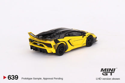 MINI GT 1/64 Lamborghini LB-Silhouette WORKS Aventador GT EVO Yellow