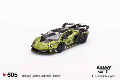 MINI GT 1/64 Lamborghini LB-Silhouette WORKS Aventador GT EVO – Lime