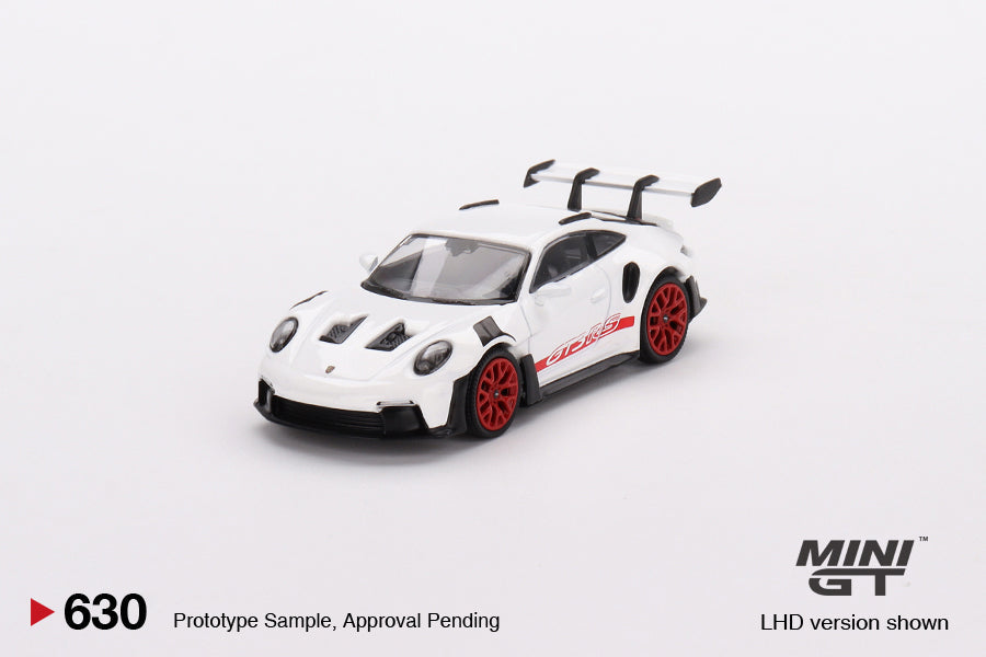 1:64 Porsche 911 (992) GT3 RS – White with Pyro Red Accent Package – MiJo Exclusives