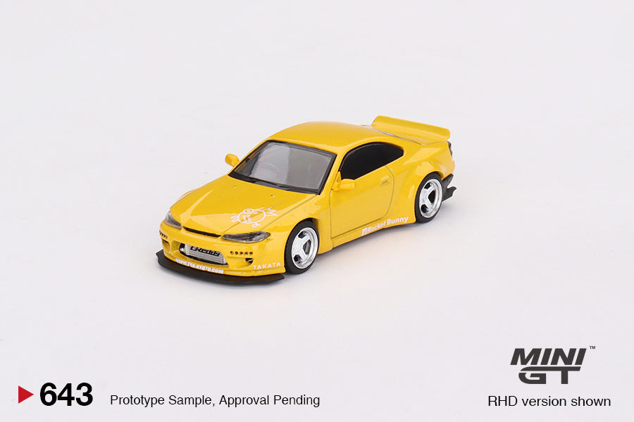 MINI GT 1/64 Nissan Silvia (S15) Rocket Bunny Bronze Yellow