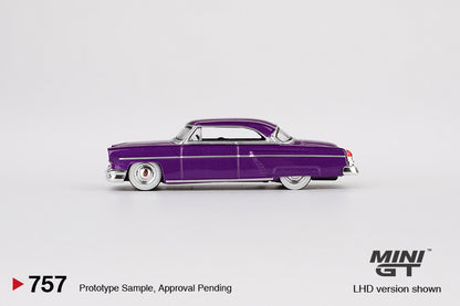 MINI GT 1/64 Lincoln Capri Hot Rod 1954 – Purple Metallic – MiJo Exclusives